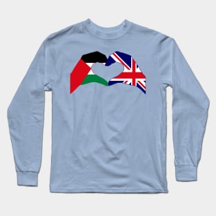 We Heart Palestine & UK Patriot Flag Series Long Sleeve T-Shirt
